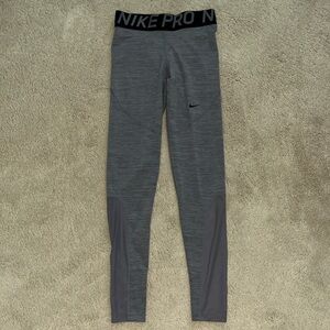 Nike Pro Leggings, gray, size small